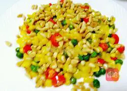 Pine Nuts and Corn#New Year's Eve Dinner Recipe Illustration 7