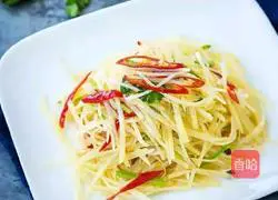 Illustration of how to make spicy and sour potato shreds 7