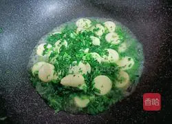 Illustration of how to make stir-fried cherry jade tofu with shepherd's purse 6