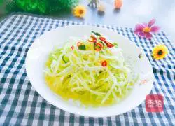 Illustration of how to make cold green bamboo shoots 6