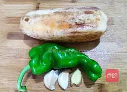 Green pepper Illustration of how to make fried lotus root slices 1