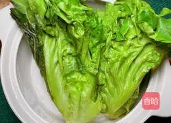 Illustration of how to make baby lettuce in oyster sauce 2