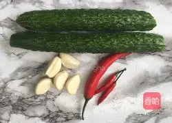 Illustration of super simple recipe of cold cucumber 1