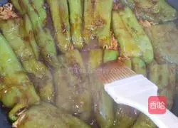 Illustration of how to make barbecue-flavored pepper and enoki mushrooms 5