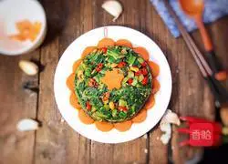 Illustration of how to make cold bitter sesame vegetables 16