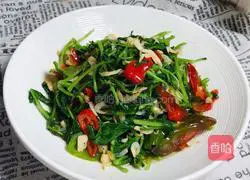 Illustration of how to make spicy stir-fried radish sprouts with shrimp skin 10