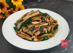 Illustration of how to make stir-fried dried tofu with leeks 11