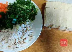 Illustration of how to make tofu with sauce 2