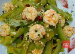 Illustration of how to make cold bitter melon and shrimps 5