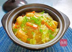 Illustration of how to make cabbage, tofu and vermicelli stew 9