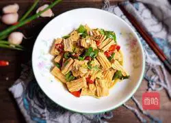 Illustration of how to make fried yuba with chili pepper 13