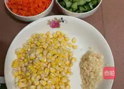 Illustration of how to make sweet corn, carrots and cucumbers 2