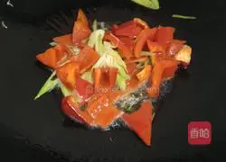 Illustration of how to make fried long beans with red pepper and soy sauce 6