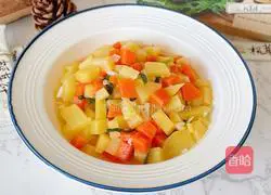 Illustration of how to make diced carrots and potatoes 10