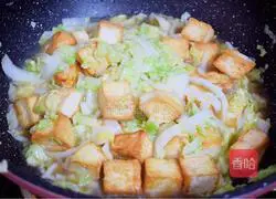 Illustration of how to make cabbage and tofu 12
