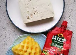 Illustration of how to make pineapple sweet tofu 1