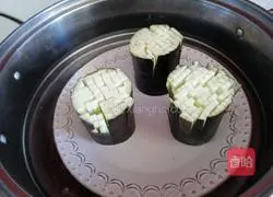 # steamed vegetables# chrysanthemum and eggplant recipe illustration 5