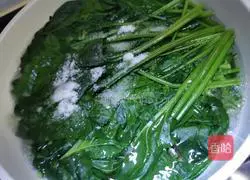 Illustration of how to make Korean spinach side dishes 3