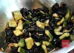 Illustration of original mustard salad with cucumber, fungus and fungus 7