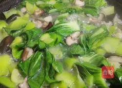 Illustration of how to stir-fry shiitake mushrooms and sea greens 14