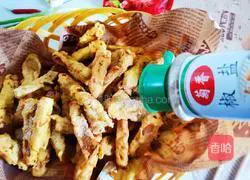 Illustration of how to make salt and pepper king oyster mushroom 11