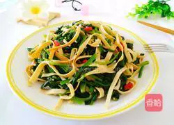 Illustration of how to make spinach mixed with tofu skin 16