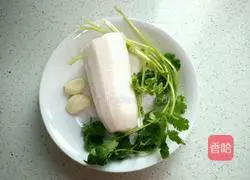 Illustration of how to make cold shredded radish 1