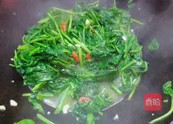 Garlic Illustration of how to make fragrant spinach 6