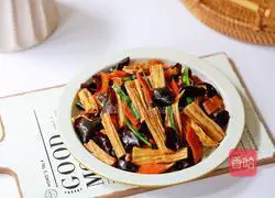 Illustration of how to make fried bean curd and fungus 13