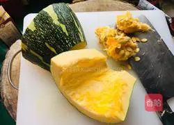 Illustration of home-style fried pumpkin 1