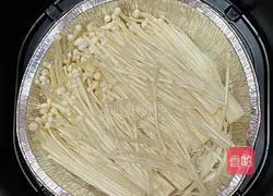 Illustration of grilled enoki mushrooms 4