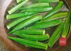 Illustration of how to make oil-consuming okra 2