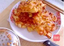 Illustration of how to make sweet potato pancakes 9