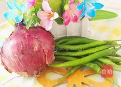 Illustration of how to stir-fry green peppers and onions 1