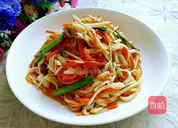 Illustration of how to make stir-fried double strands 9