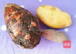 Illustration of how to make fried potatoes and sweet potatoes with taro 1