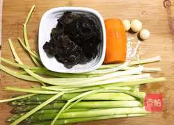 Illustration of how to make asparagus assorted vegetables 1