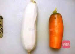 Illustration of how to make spicy and sour radish 1