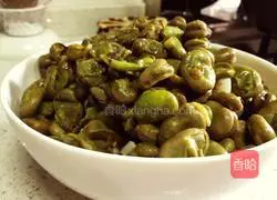 Illustration of how to make stir-fried broad beans 9