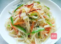 Illustration of making potato shreds 8