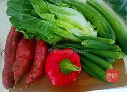 Illustration of how to make a large platter of seasonal vegetables 1