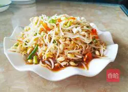 Illustration of how to make cold soybean sprouts 4