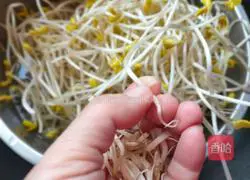 Illustration of how to stir-fry soybean sprouts with pickled vegetables 3