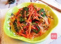 Illustration of how to make cold spinach vermicelli 13