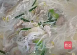 Illustration of how to make pork offal rice cake soup 4