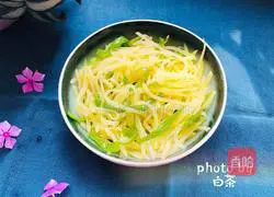 Illustration of how to make green pepper and potato shreds 7