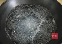 Illustration of how to make spinach, vermicelli and peanuts mixed with mustard 4