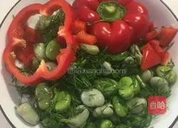 Illustration of how to make fennel broad beans 11