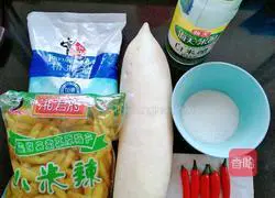 Illustration of how to make sour and crisp radish 1