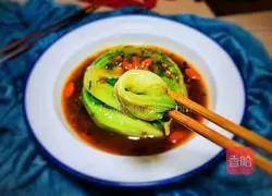 Illustration of how to make lettuce with wolfberry and oyster sauce 10